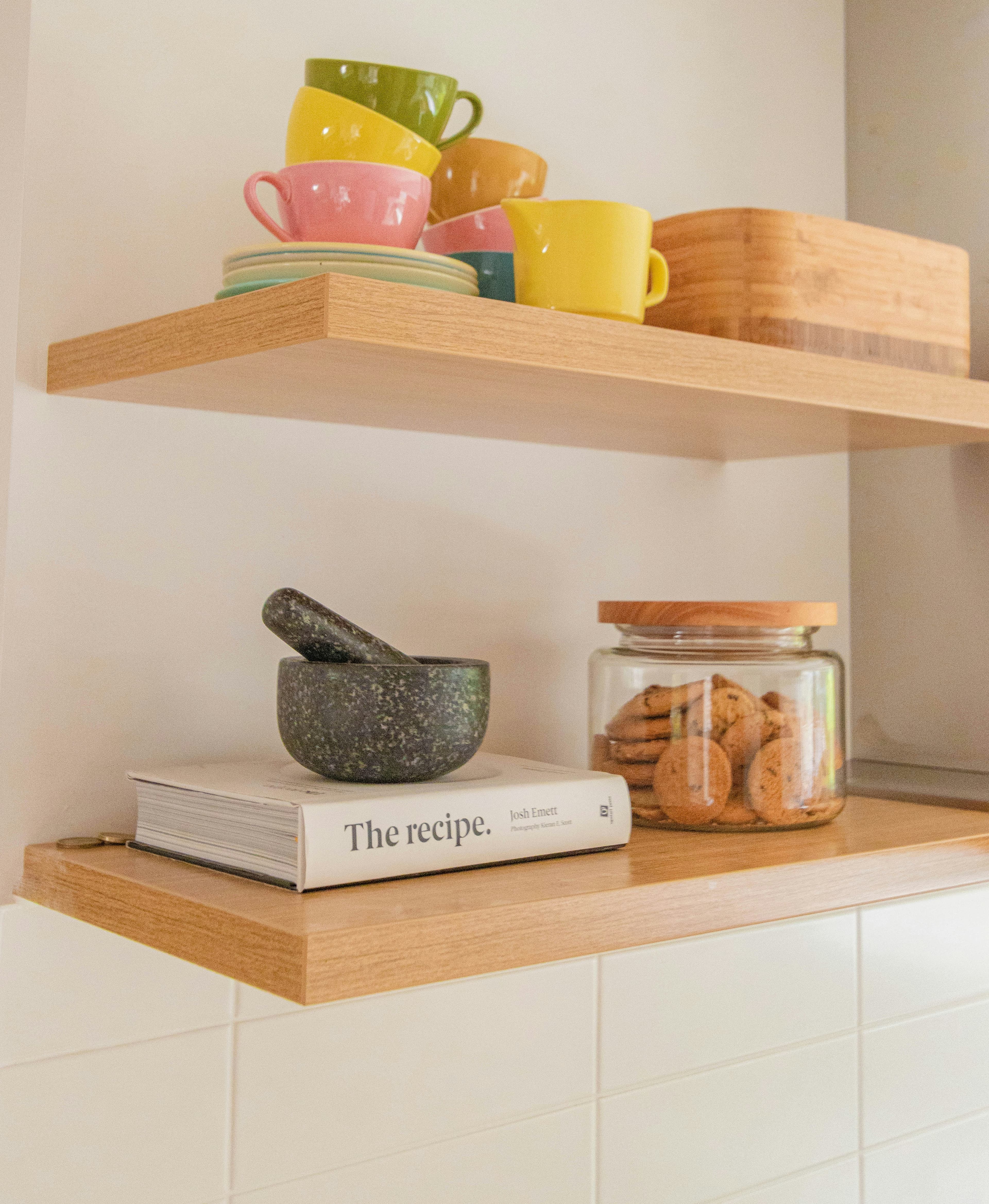Floating Shelves custom-built woodworking installation in Southeast Tennessee